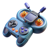 stunning unforgettable Futuristic drone remote control, joystick, buttons, and screen with Transparent Background png