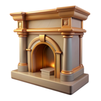 mesmerizing victorian Georgian style fireplace mantel, with Transparent Background high quality png