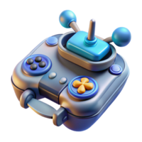 majestic distinguished Futuristic drone remote control, joystick, buttons, and screen with Transparent Background png