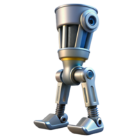 exemplary futuristic Concept art style, isolated cutout of a single cybernetic leg with hydraulic pistons, ultra-detailed, hyper-specific with Transparent Background handcrafted png