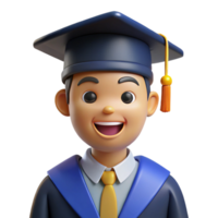 alluring vintage Happy graduate, cap and gown, with Transparent Background sharp png