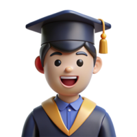 immaculate timeless Happy graduate, cap and gown, with Transparent Background png