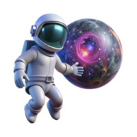 elegant abstract A Lone Astronaut Floating in Space genuine png