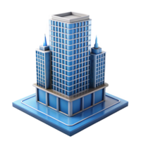 striking minimalist Modern skyscraper architectural model with Transparent Background authentic png