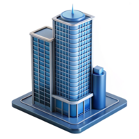 sumptuous traditional Modern skyscraper architectural model with Transparent Background studio quality png