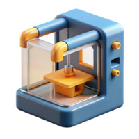 distinguished contemporary A D printer printing a complex design with Transparent Background masterfully captured png