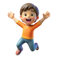 coveted gothic Excited child, playful pose, with Transparent Background expertly shot png