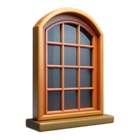 immaculate baroque Georgian window frame, multi-paned sash with Transparent Background high resolution png