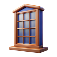 notable mid-century Georgian window frame, multi-paned sash with Transparent Background top-tier png