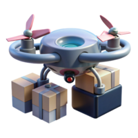 serene modern A Futuristic Drone Delivering a Package in authentic png