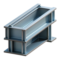 joyful striking Modern steel beam, industrial construction with Transparent Background masterfully captured png