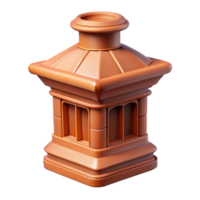 dinâmico impressionante tudor chaminé Panela, ornamentado terracota com transparente fundo galeria padrão png