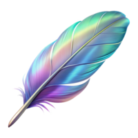 spectacular harmonious coastal A floating feather, light and airy, with delicate, iridescent hues with Transparent Background artisan png