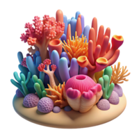 elegant rustic A Coral Reef Teeming with Life Vibrant detailed png