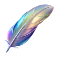 stunning remarkable A floating feather, light and airy, with delicate, iridescent hues with Transparent Background png