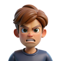 dreamy striking Angry teenager, rebellious look, with Transparent Background precision png