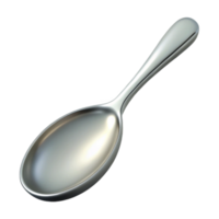 wonderful quintessential Concept art style, isolated cutout of a single silver tablespoon with Transparent Background png