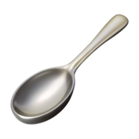 pristine rustic Concept art style, isolated cutout of a single silver tablespoon with Transparent Background expertly shot png