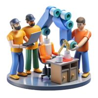 magnificent modern A Group of Engineers Working on a Complex high resolution png