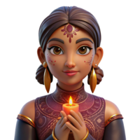 vibrant abstract Portrait of a Woman with Intricate Henna high resolution png