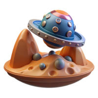 magnificent artistic A Space Probe Exploring a Distant Planet original png