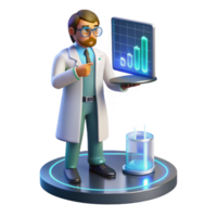 dramatic rustic A Scientist Analyzing Data on a 4K png