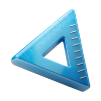 captivating geometric Architectural scale ruler, triangular with Transparent Background high resolution png