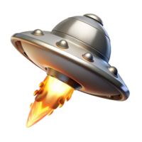 vibrant abstract A Sleek Silver Spaceship Piercing the original png
