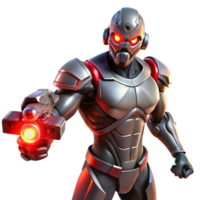 wonderful vintage A Cyborg with Glowing Red Eyes and 4K png