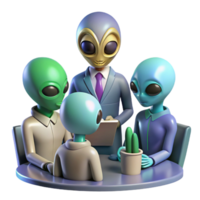 extraordinary vintage A Group of Alien Diplomats with Diverse high resolution png