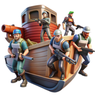 magnificent artistic A Group of Space Pirates Boarding a authentic png