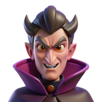 melancholic sumptuous Evil villain, menacing expression, with Transparent Background precision png