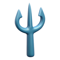 pristine unforgettable Trident of Poseidon, symbol of the sea with Transparent Background png