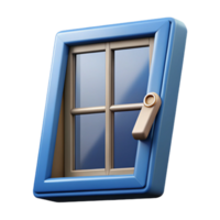 striking modern Casement window, crank handle with Transparent Background high quality png