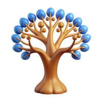 pristine iconic A stylized tree of life with intricate branches with Transparent Background png