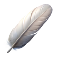 alluring elegant Photorealistic, isolated cutout of a single, feather, white, downy with Transparent Background sharp png