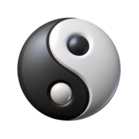 captivating joyful art deco A stylized Yin Yang symbol, black and white with Transparent Background 4K png