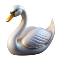 magnificent bohemian Graceful swan, elegant posture, with Transparent Background sharp png