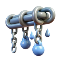 passionate dazzling Rain chain, decorative alternative to downspout with Transparent Background flawless png