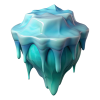 serene modern A Melting Glacier Reflecting a Turquoise high quality png