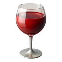 armonioso seductor un soltero, vaso de rojo vino con transparente antecedentes auténtico png