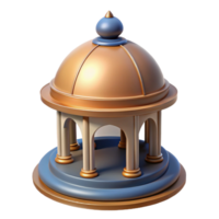 reflective sumptuous Cupola, small domed roof structure with Transparent Background authentic png
