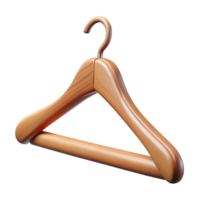 exceptional modern Hyper-specific professional render of a single blank wooden clothes hanger Isolated cutout with Transparent Background luxury png