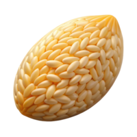 acclaimed artistic Hyper-specific, professional render of a single, grain of rice, long-grain, isolated cutout with Transparent Background refined png