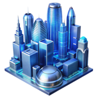 impressive abstract A Futuristic Cityscape Constructed of authentic png