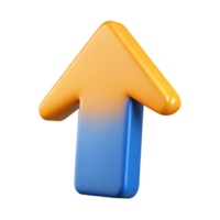 quintessential modern A stylized arrow icon pointing upwards with Transparent Background exclusive png