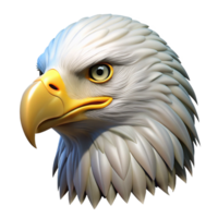 pristine modern Bald eagle, head and shoulders, sharp talons with Transparent Background high resolution png