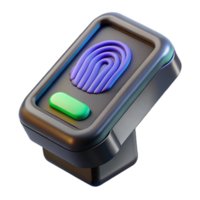 ethereal majestic Hyper-specific, ultra-detailed isolated cutout of a futuristic, handheld scanner with biometric sensor with Transparent Background elite png