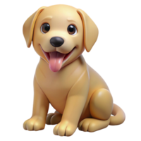 mesmerizing coveted Playful golden retriever puppy, sitting, tongue out with Transparent Background png