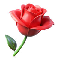 sumptuous urban A single, red rose with Transparent Background sharp png